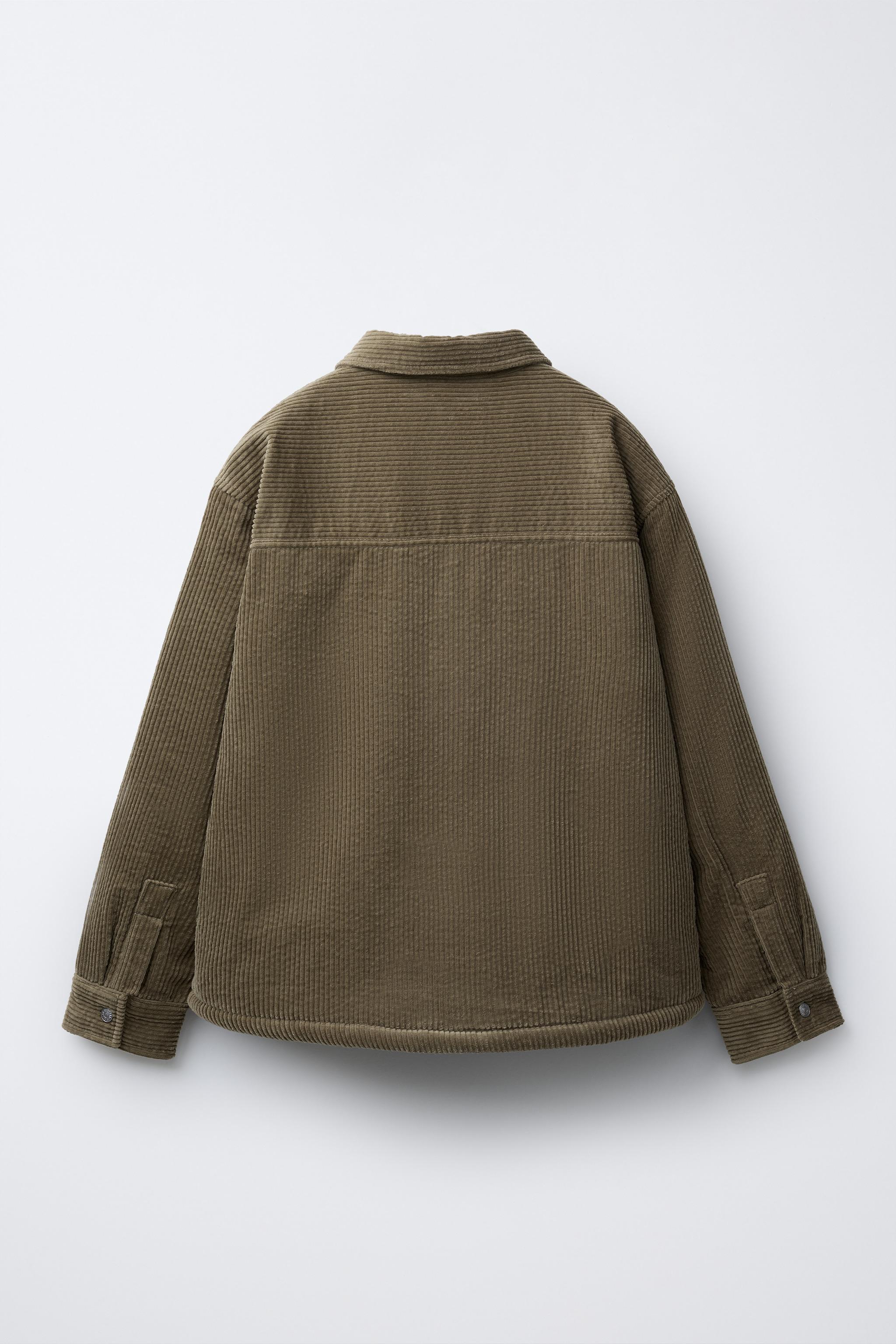 SURCHEMISE EN VELOURS CÔTELÉ EFFET MOUTON